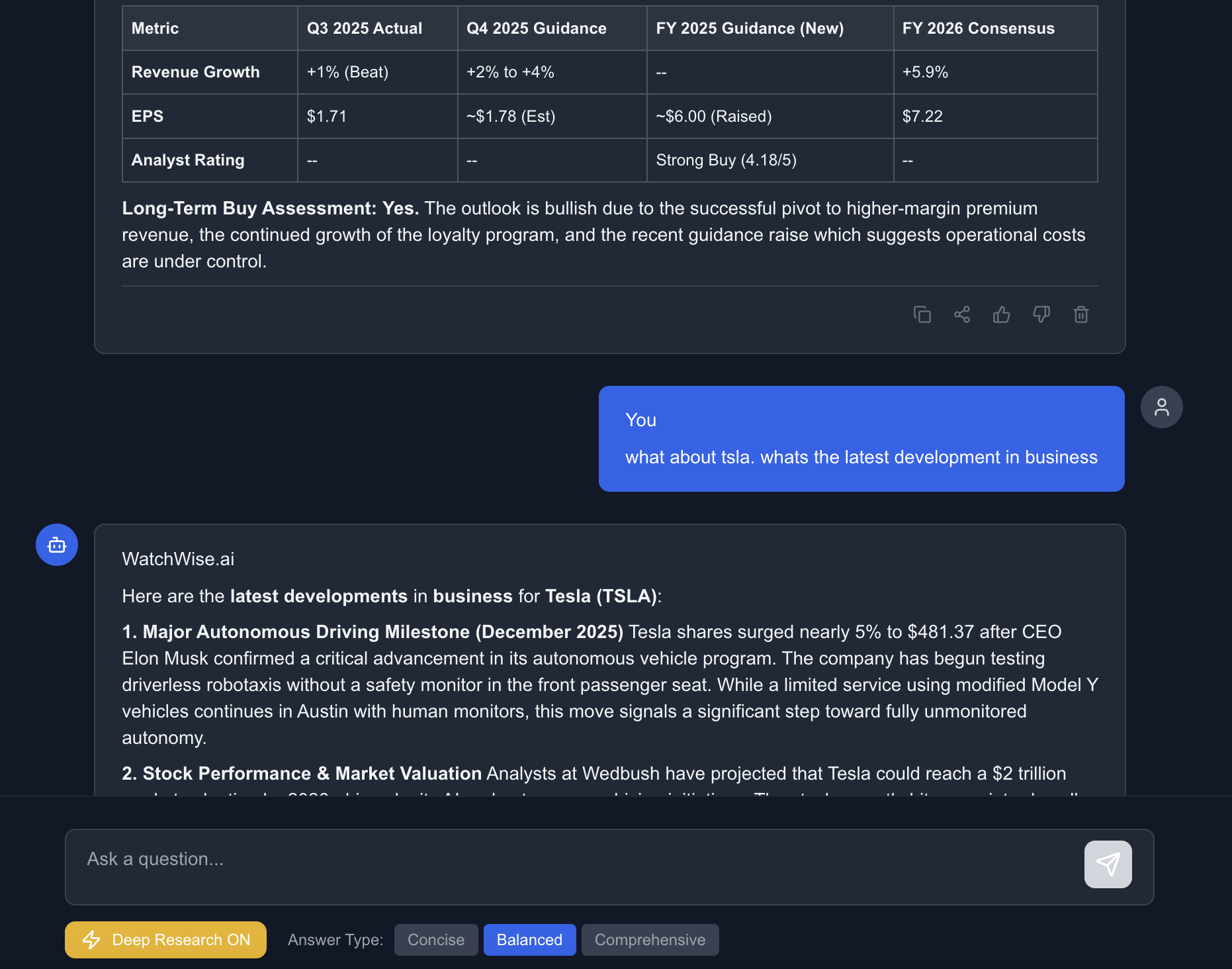 AI Q&A Assistant Interface